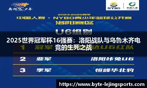 2025世界冠军杯16强赛：洛阳战队与乌鲁木齐电竞的生死之战